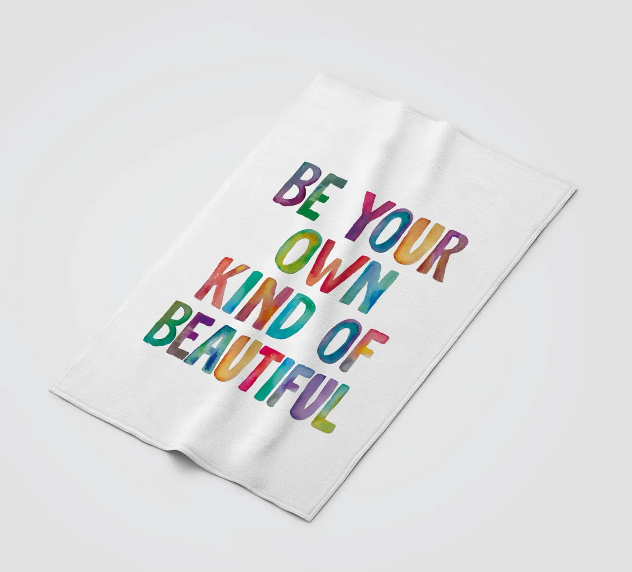 Be Your Own Kind of Beautiful Rainbow Typography Design coperta in pile da THE MOTIVATED TYPE