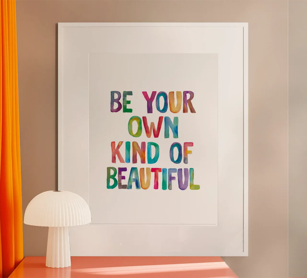 Soyez votre propre type de conception belle typographie arc-en-ciel poster de THE MOTIVATED TYPE