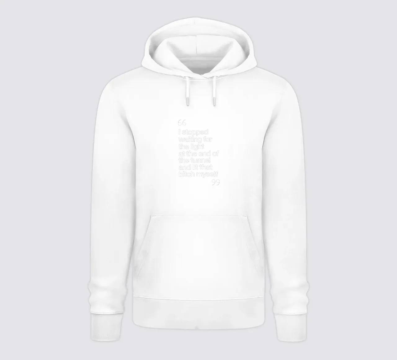 Ho smesso di aspettare la luce alla fine del tunnel felpa con cappuccio da THE MOTIVATED TYPE