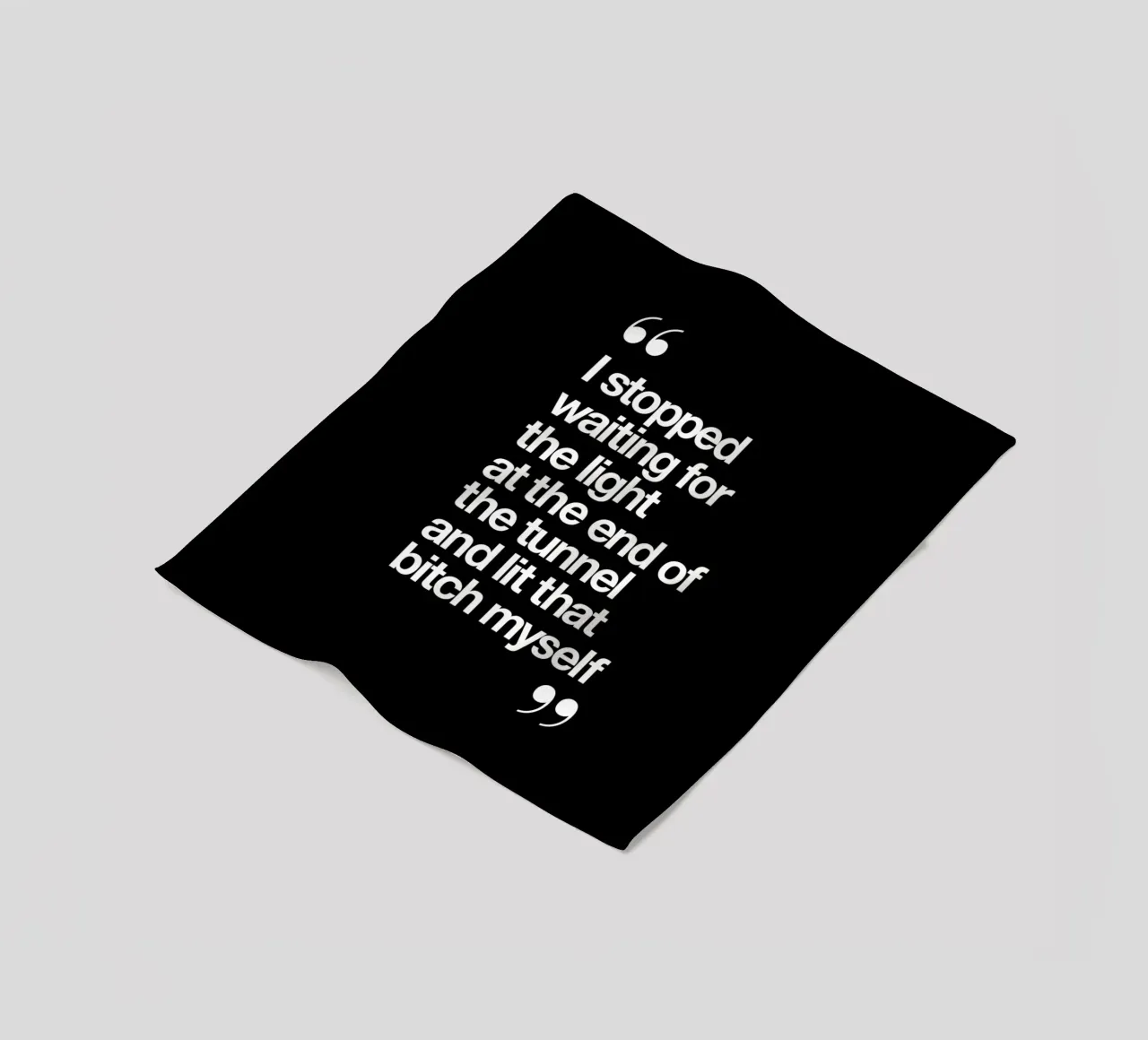 I Stopped Waiting for the Light at the End of the Tunnel fleece blanket by THE MOTIVATED TYPE
