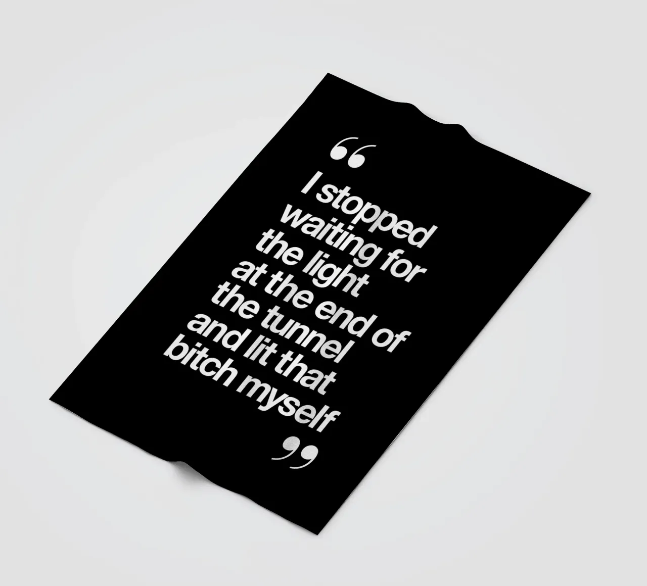I Stopped Waiting for the Light at the End of the Tunnel fleece blanket by THE MOTIVATED TYPE