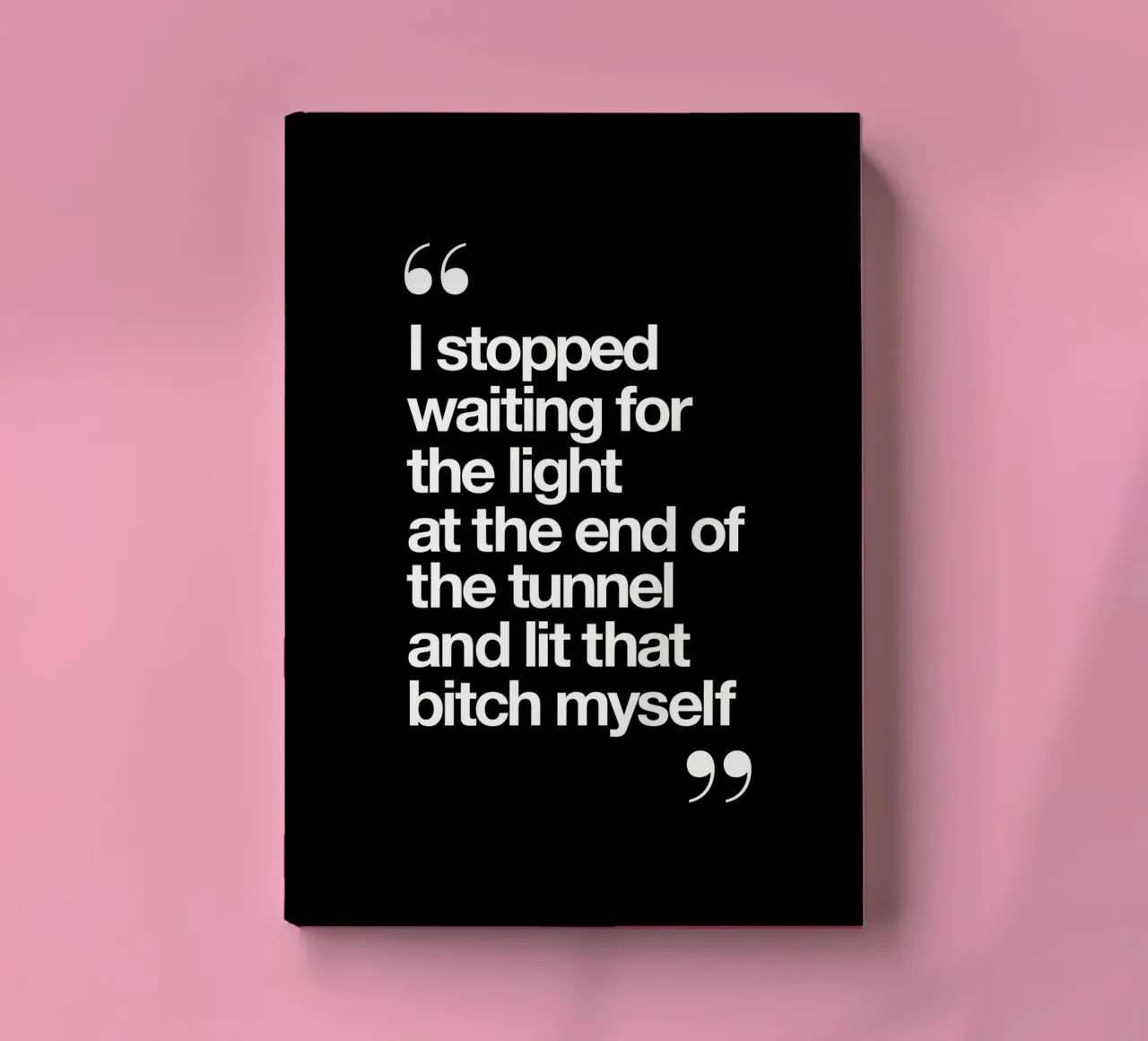 I Stopped Waiting for the Light at the End of the Tunnel notebook by THE MOTIVATED TYPE