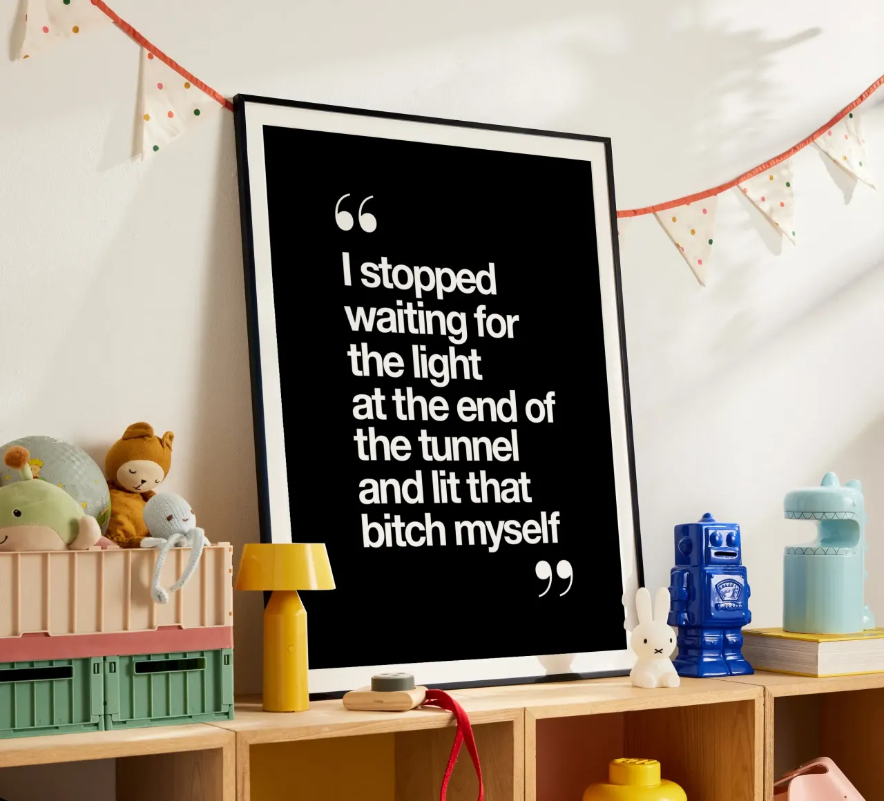 I Stopped Waiting for the Light at the End of the Tunnel hahnemühle by THE MOTIVATED TYPE