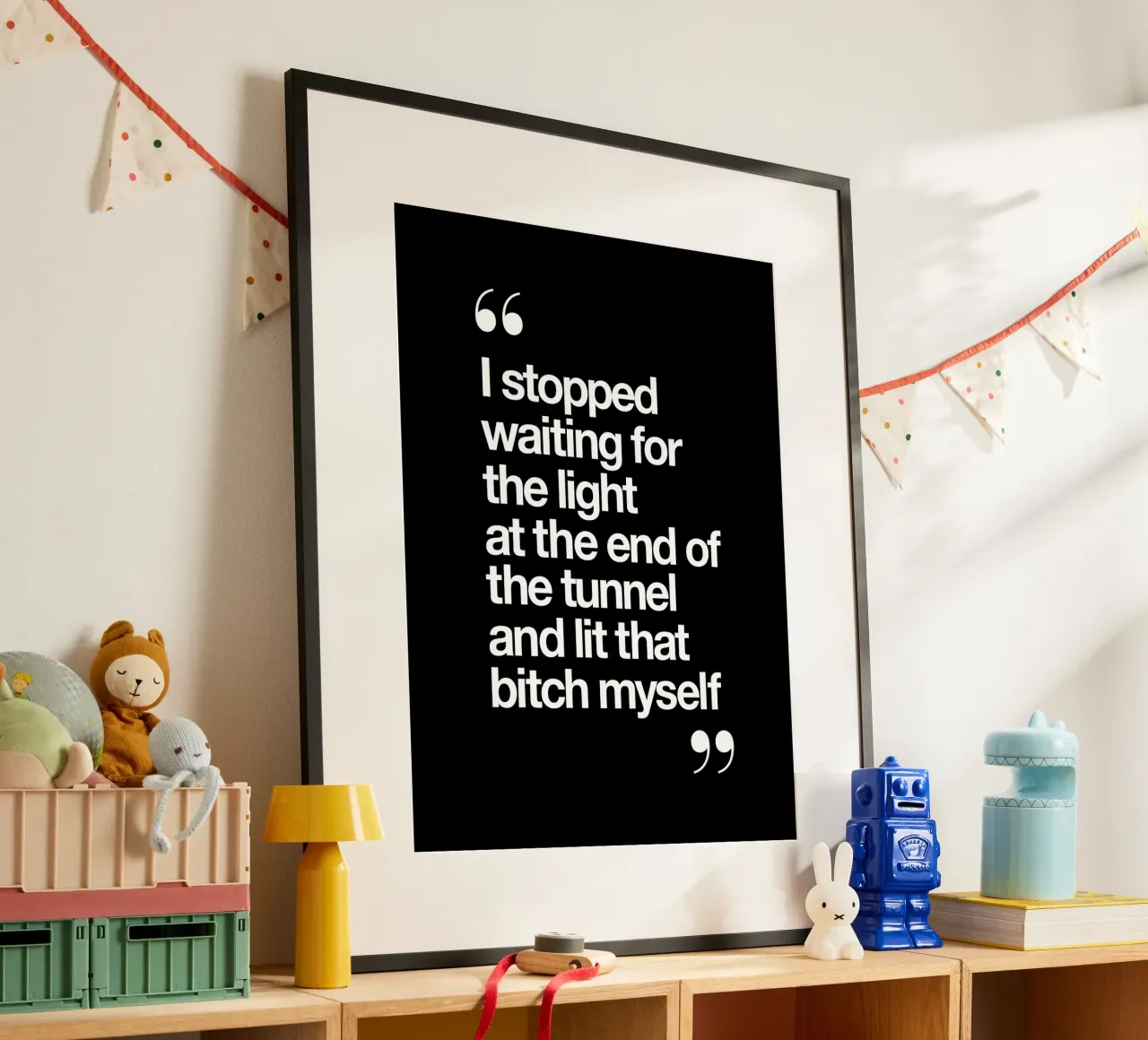 I Stopped Waiting for the Light at the End of the Tunnel hahnemühle by THE MOTIVATED TYPE
