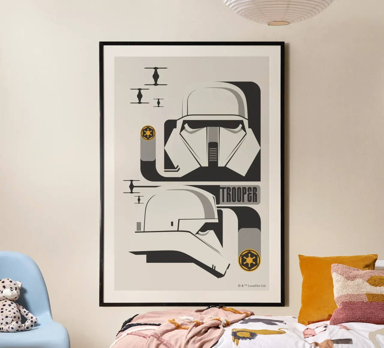 TROOPER poster con telaio in legno da Star Wars