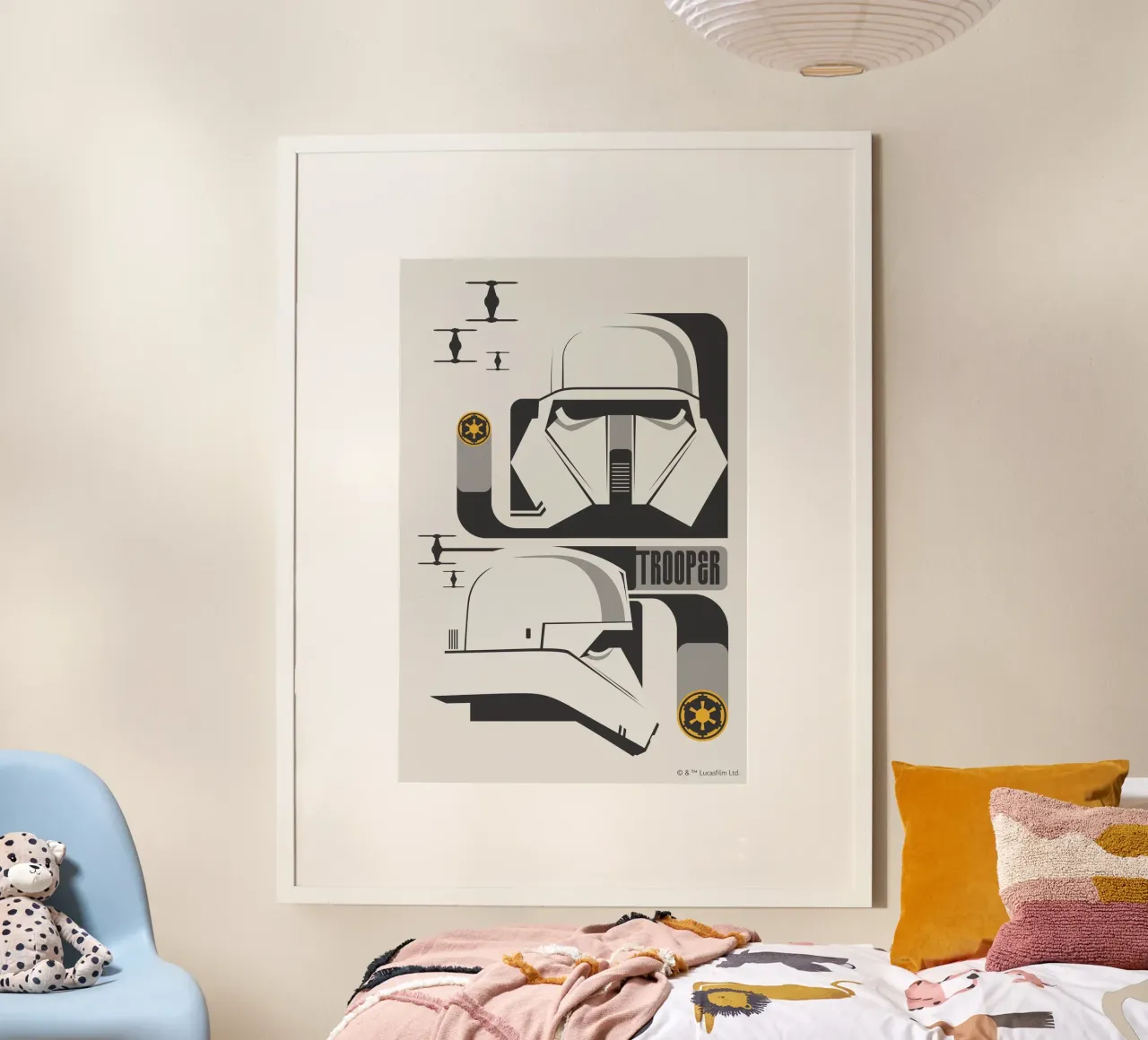 TROOPER poster con telaio in legno da Star Wars