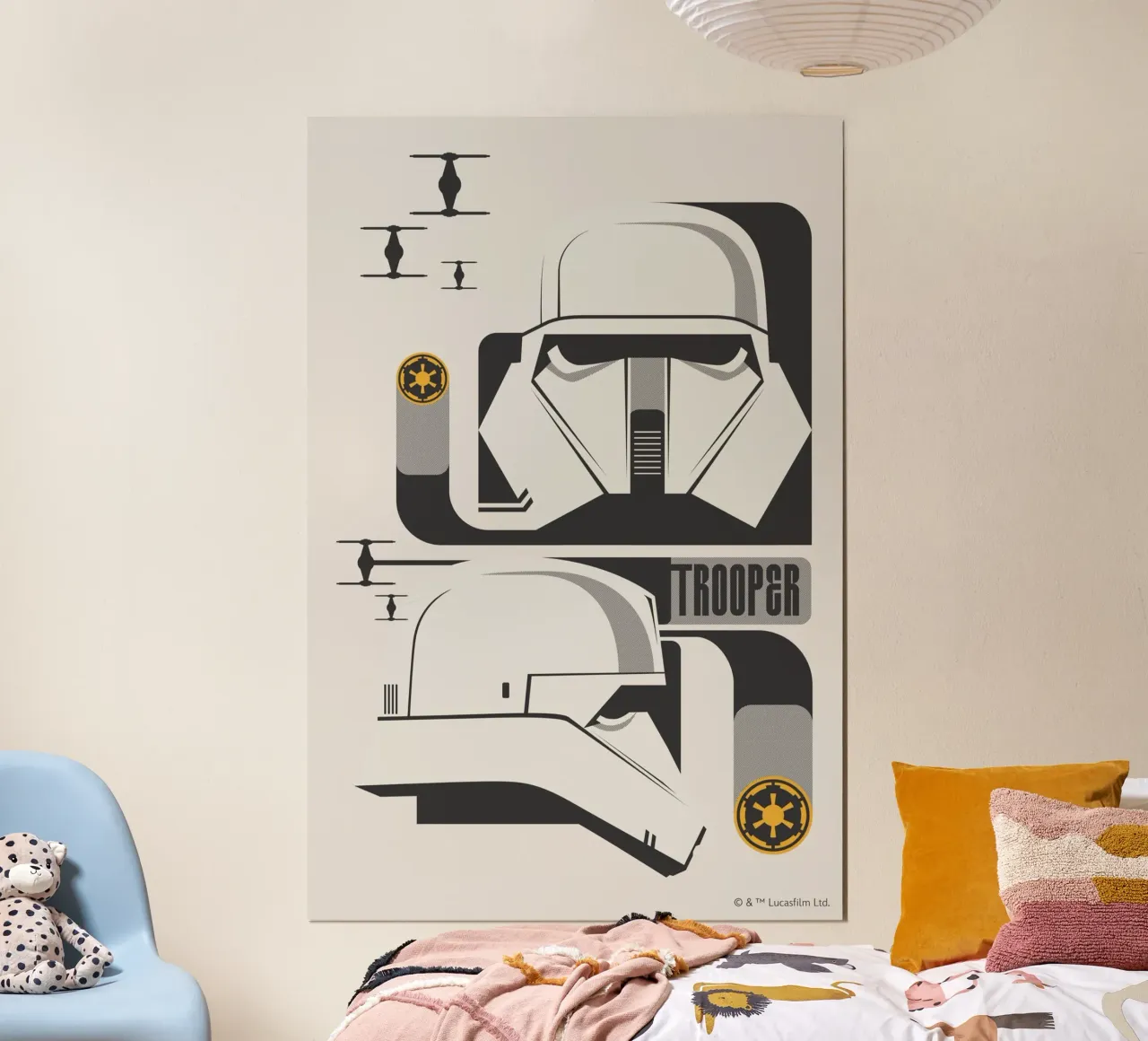 TROOPER poster con telaio in legno da Star Wars