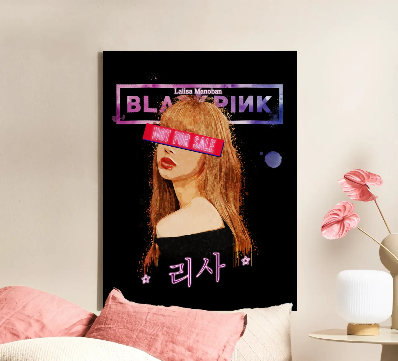 Lalisa Manoban Non in vendita tela con Cornice a cassetta da Gunawan Rb