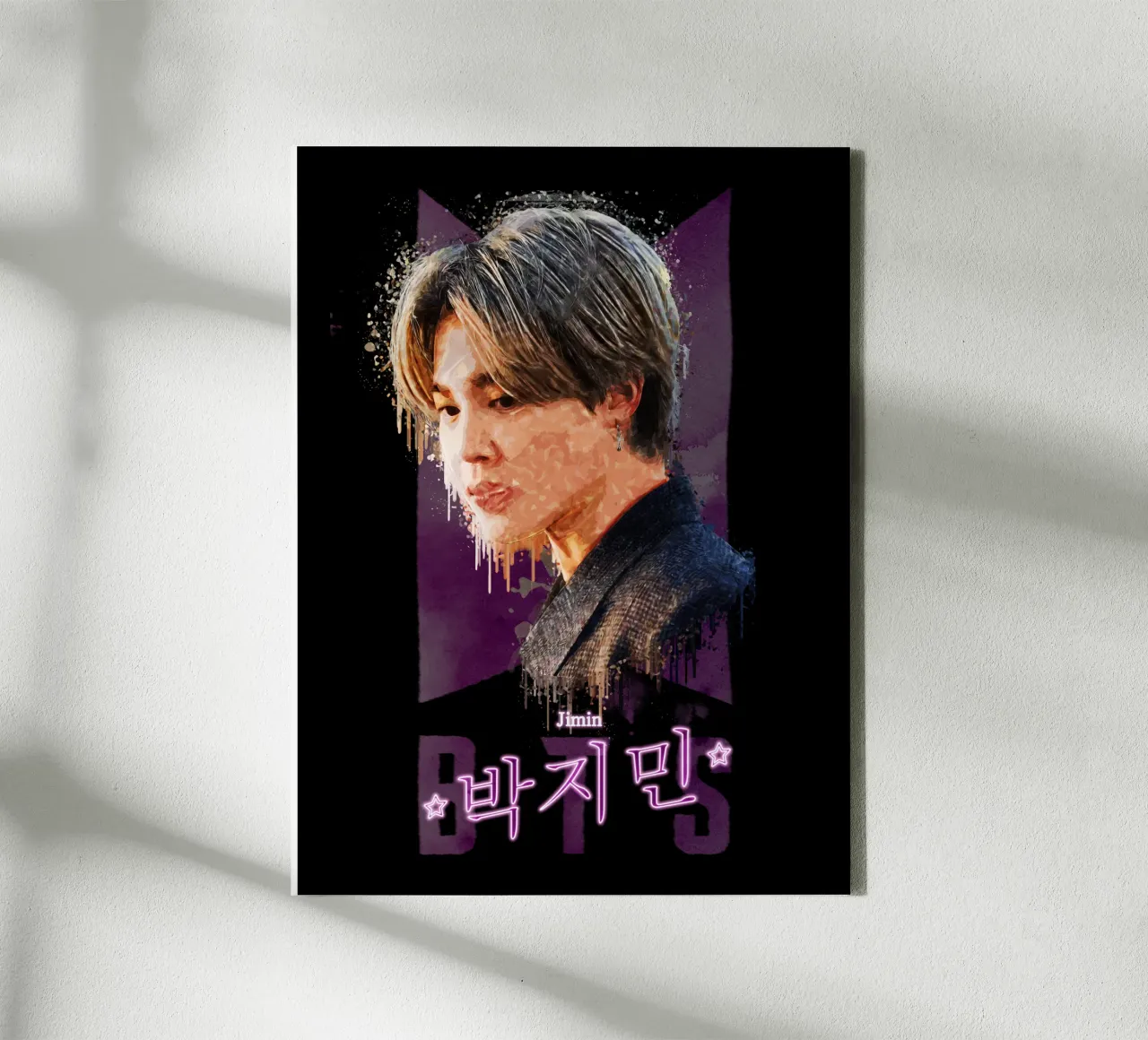 Park Ji-min canvas met Baklijst van Gunawan Rb