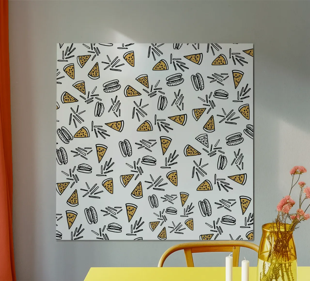 Burgers Pizza And Fries poster da Vasare Nar