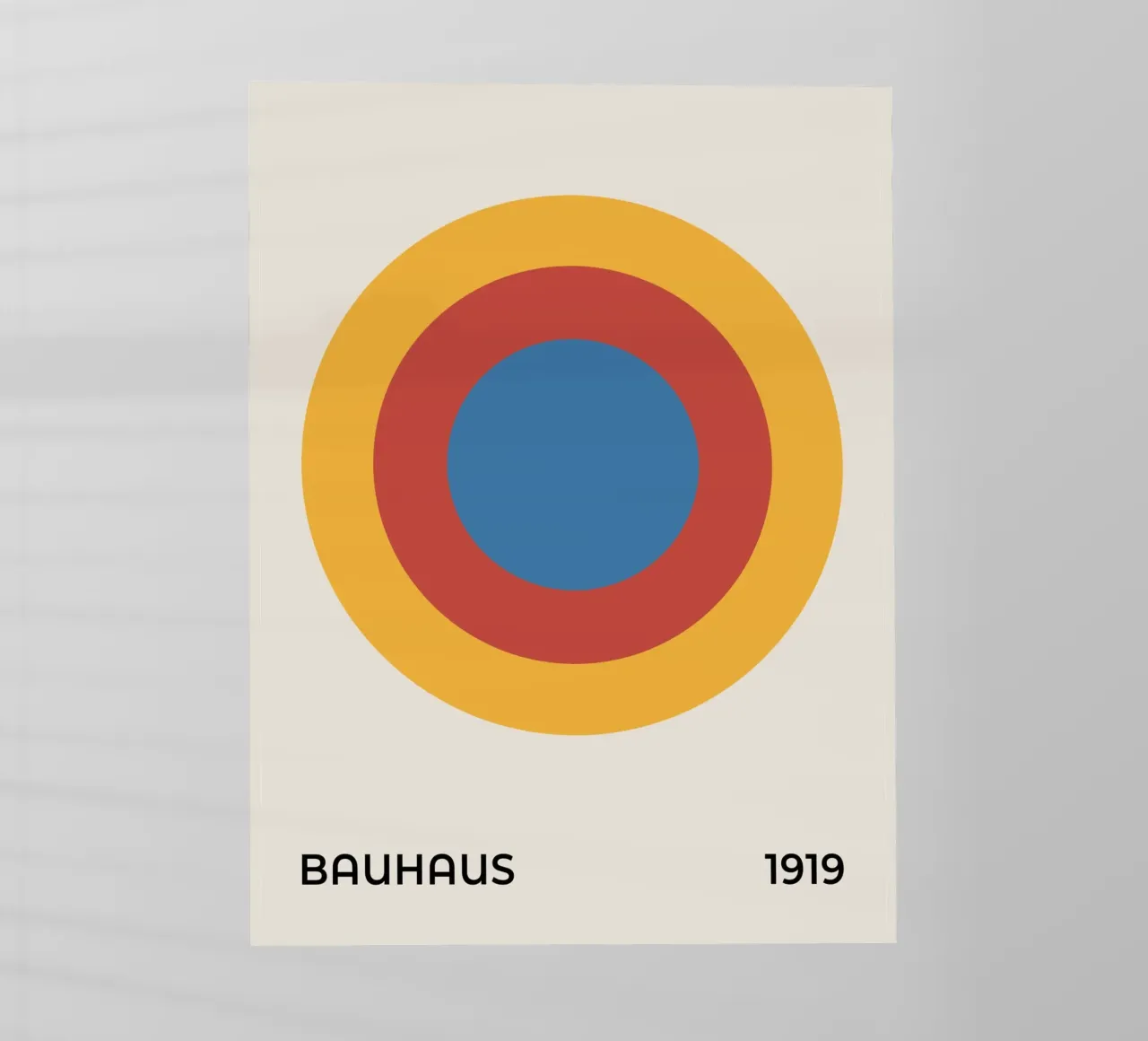 Bauhaus multi colore Cerchi 1923 Mostra pellicola backlit da Paigaam Studio