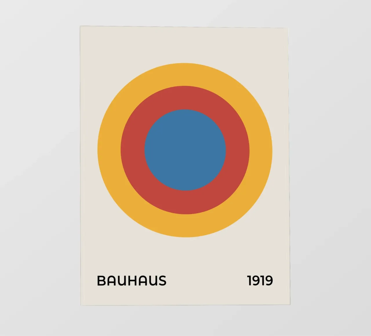 Bauhaus multi colore Cerchi 1923 Mostra pellicola backlit da Paigaam Studio