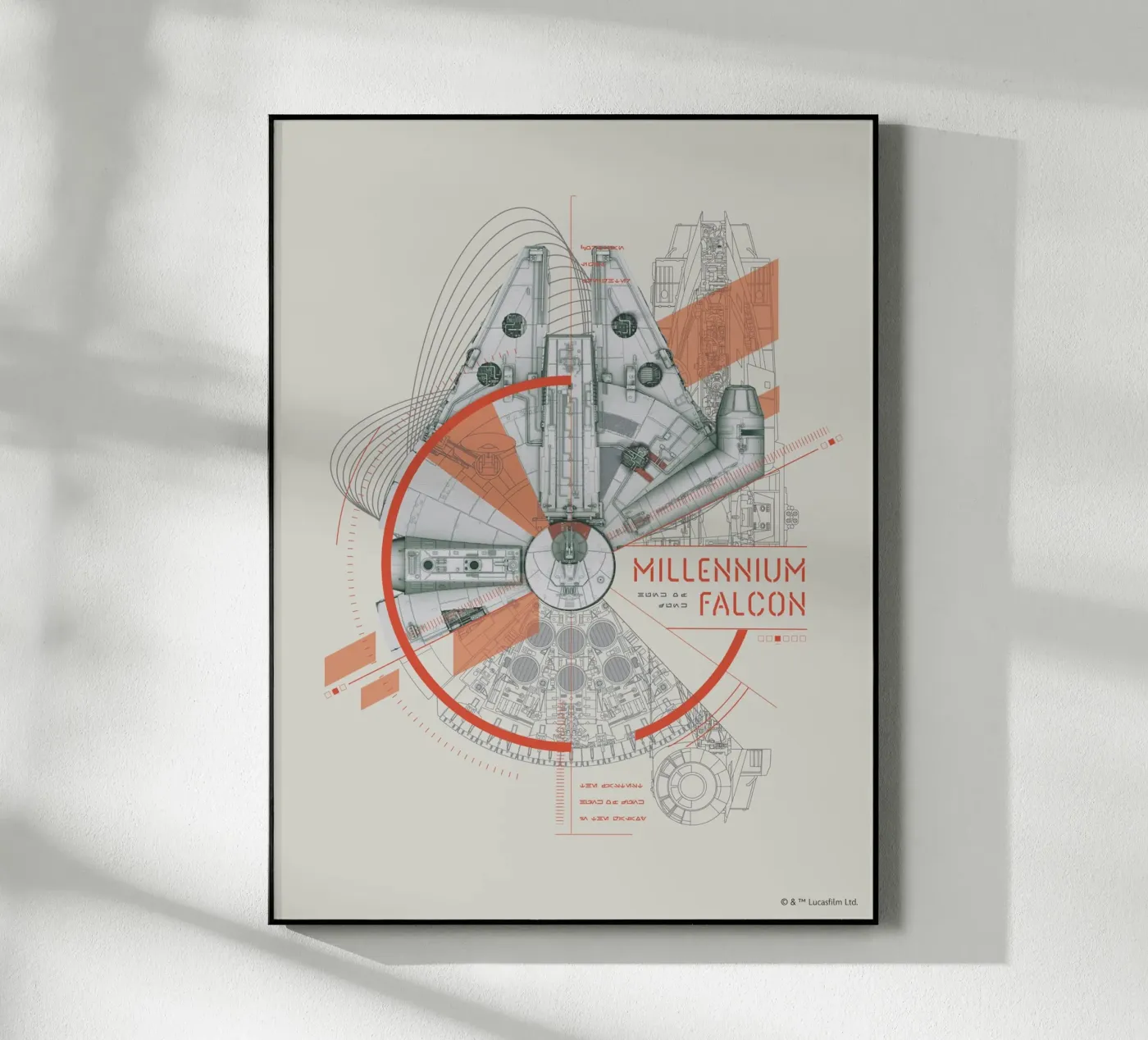MILLENNIUM FALCON plexiglass da Star Wars