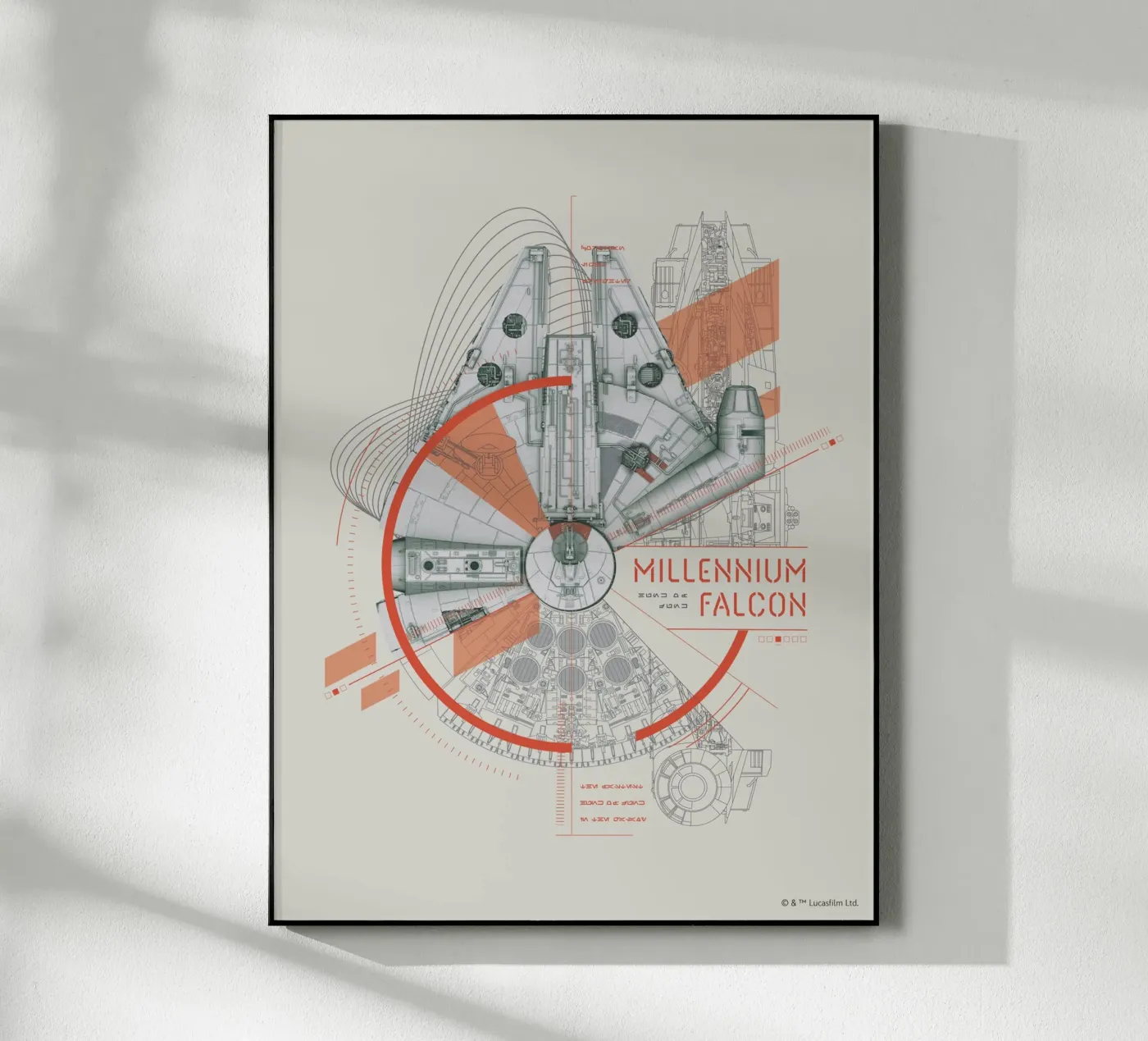 MILLENNIUM FALCON plexiglas de Star Wars