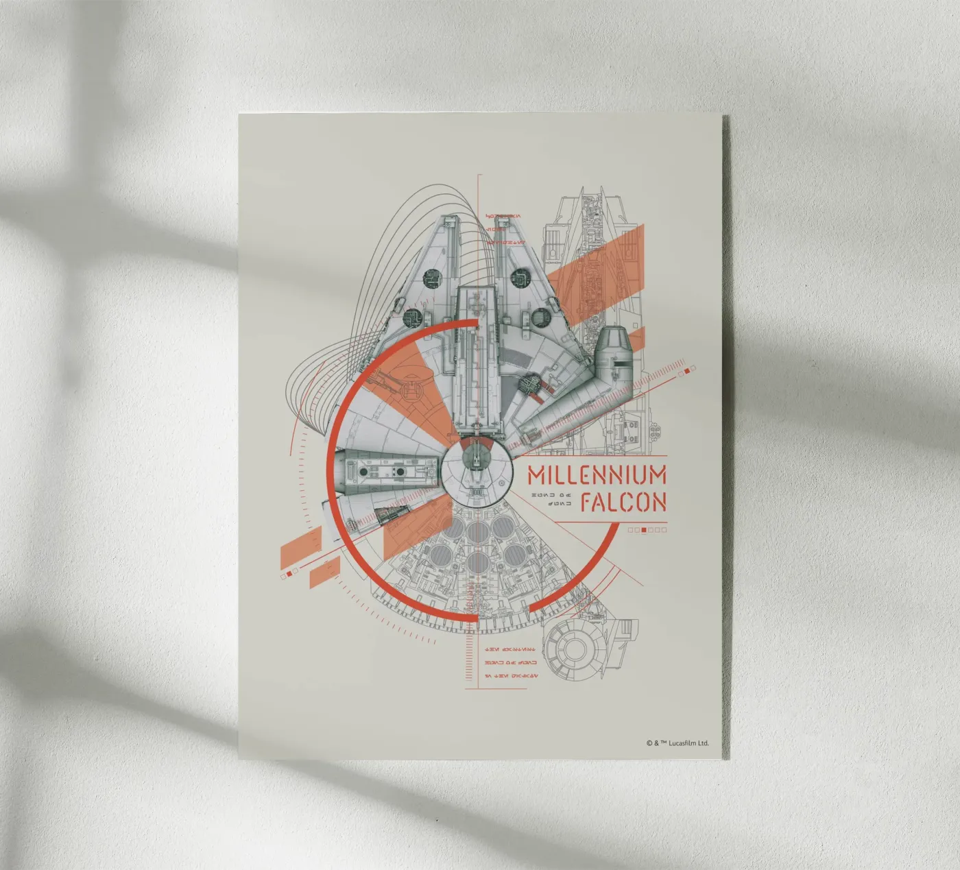 MILLENNIUM FALCON plexiglas de Star Wars