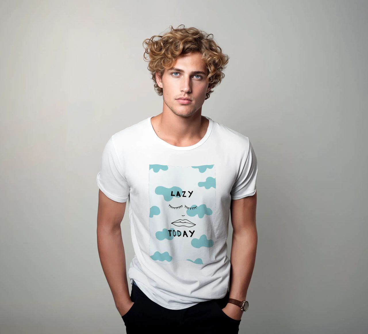 Lazy Today Clouds t-shirt da Vasare Nar
