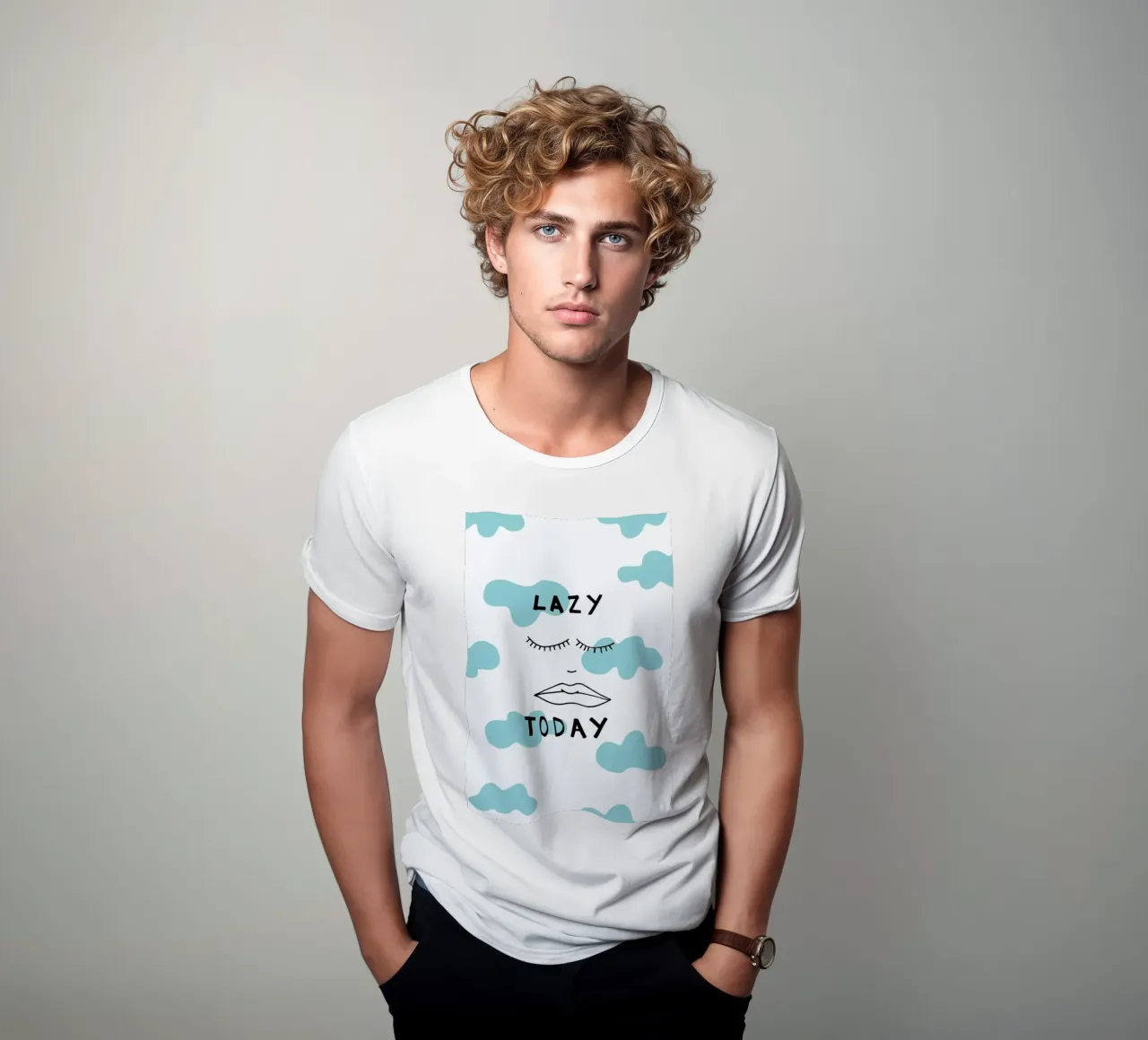 Lazy Today Clouds t-shirt da Vasare Nar