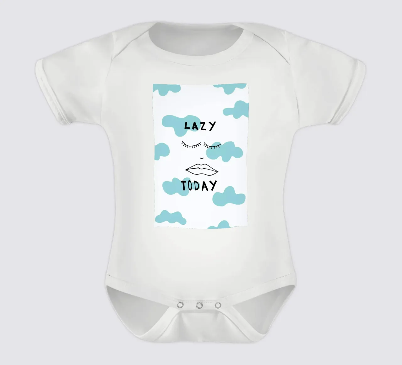 Lazy Today Clouds body neonato maniche corte da Vasare Nar