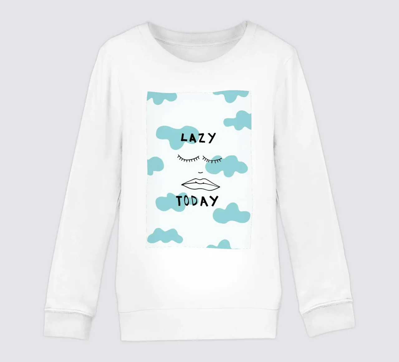 Lazy Today Clouds Kinder Sweatshirt von Vasare Nar