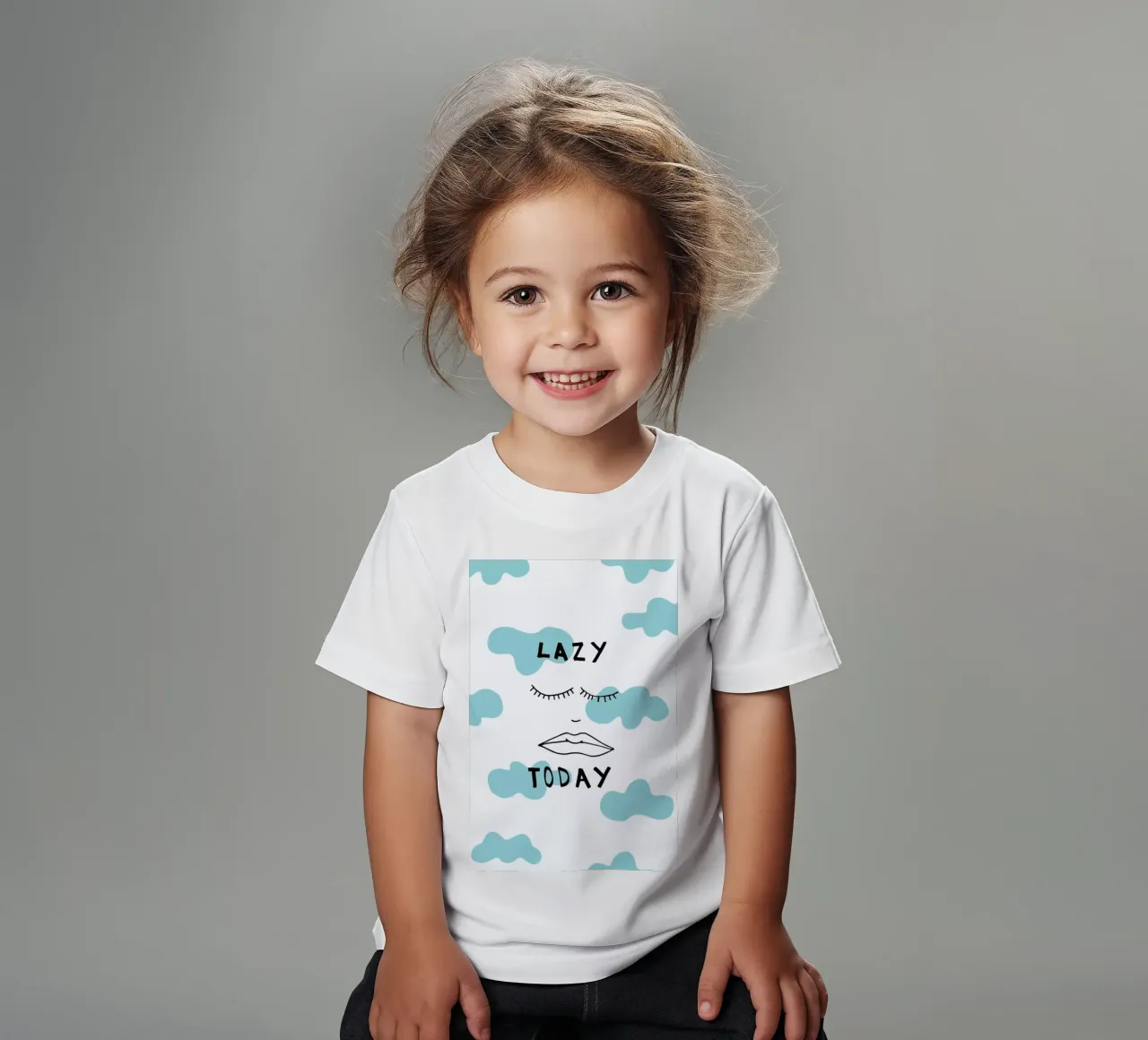 Lazy Today Clouds Kinder T-Shirt von Vasare Nar