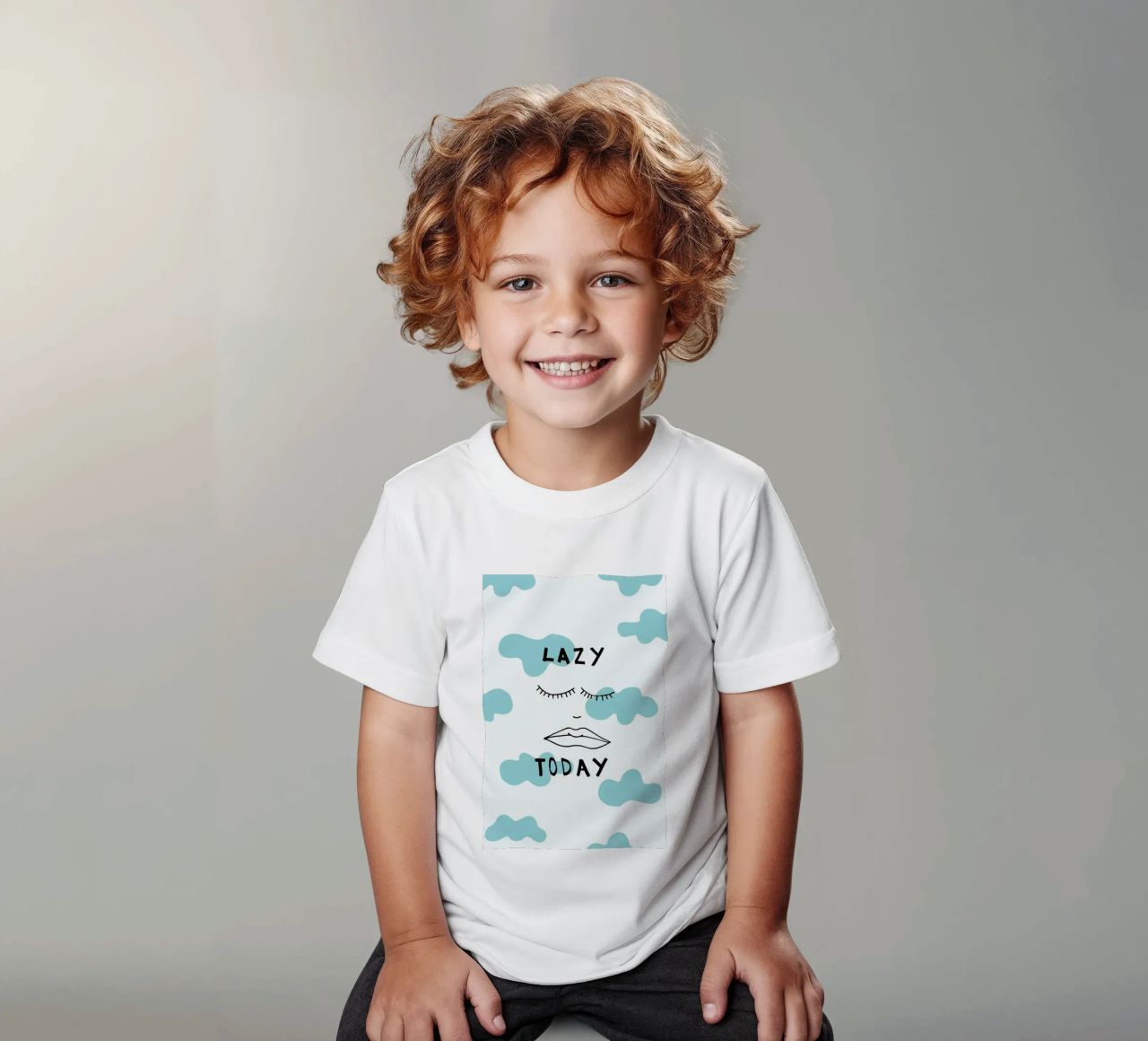 Lazy Today Clouds t-shirt bambini da Vasare Nar