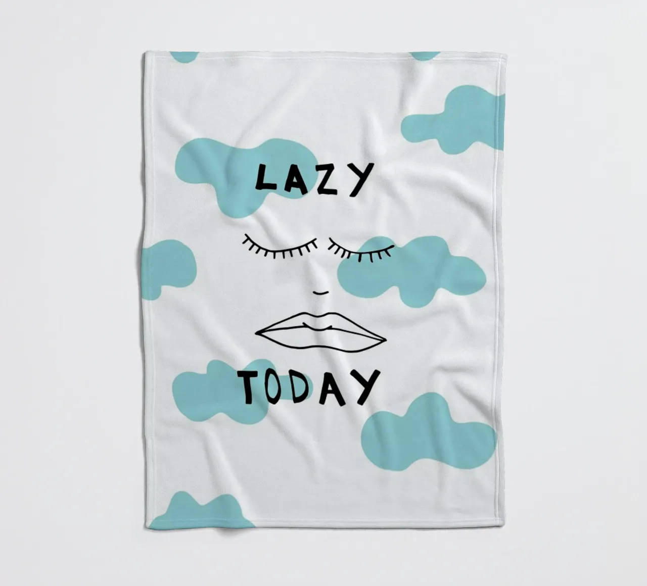 Lazy Today Clouds fleece blanket by Vasare Nar