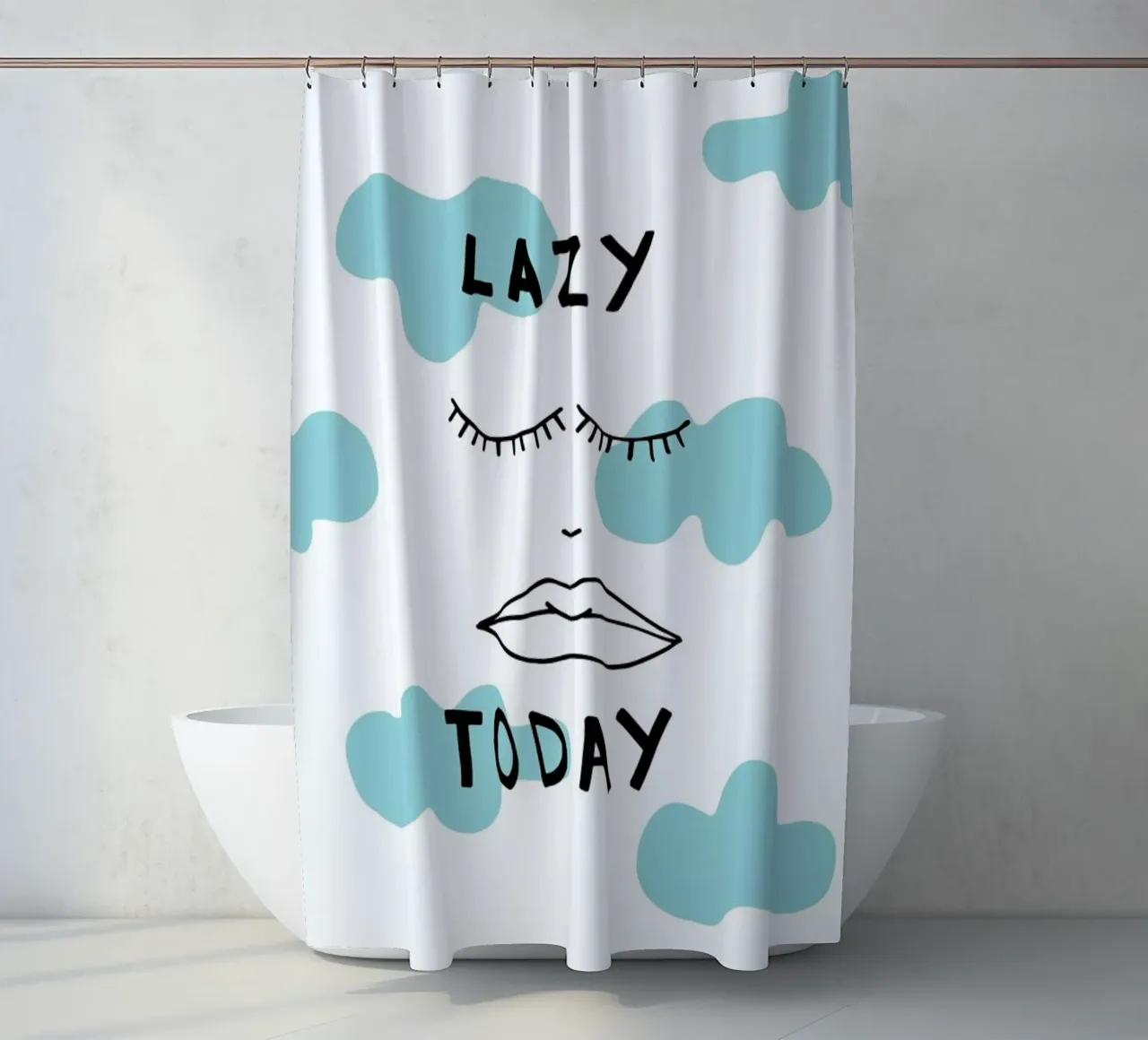 Lazy Today Clouds Duschvorhang von Vasare Nar