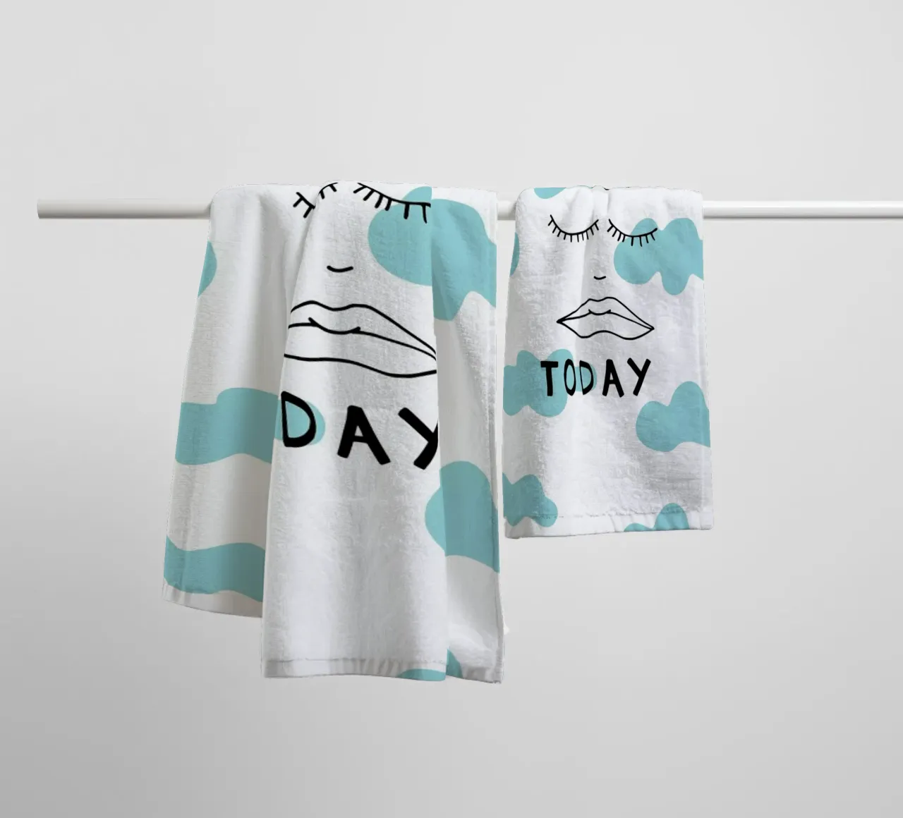 Lazy Today Clouds towel by Vasare Nar