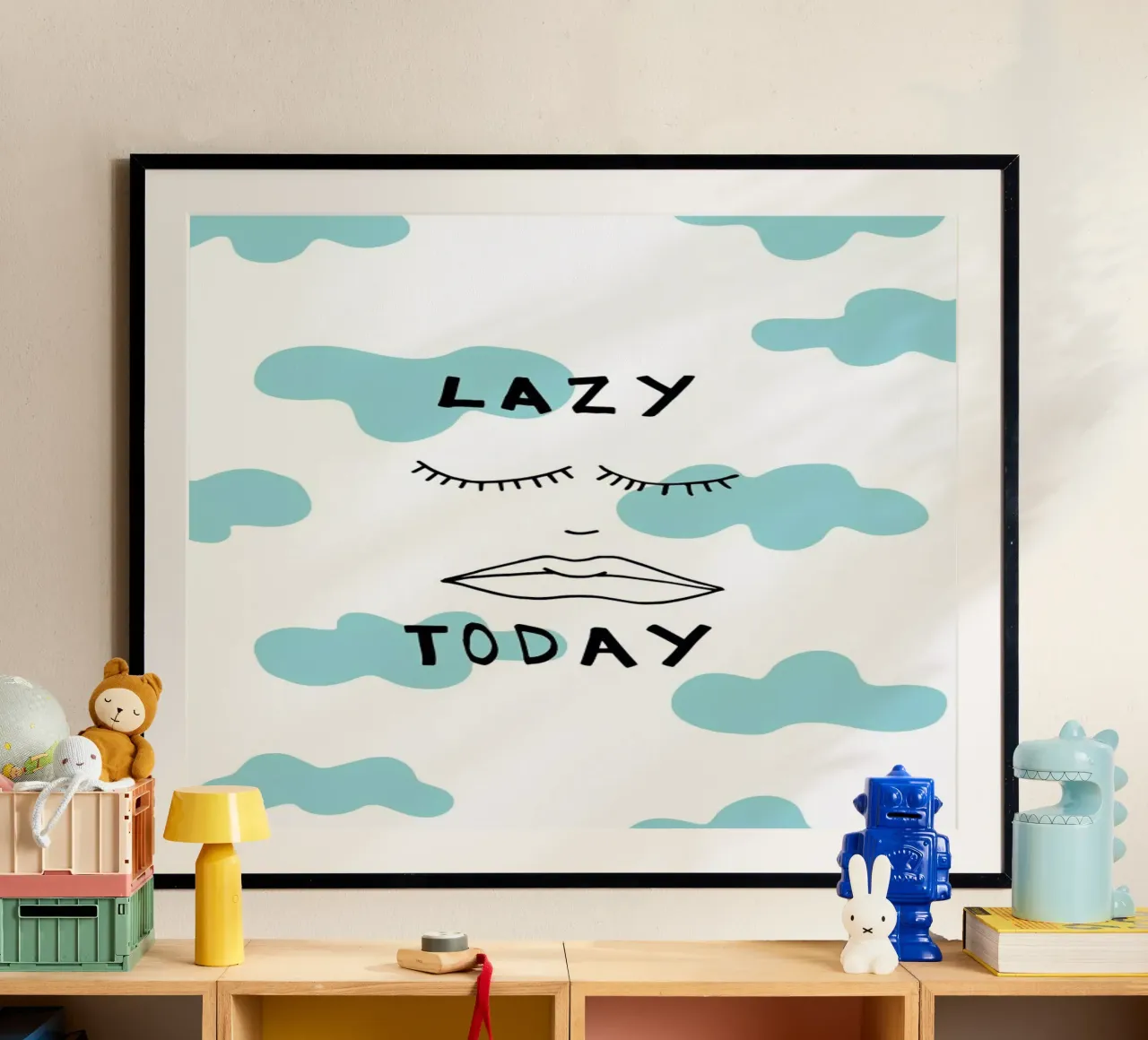 Lazy Today Clouds Poster von Vasare Nar