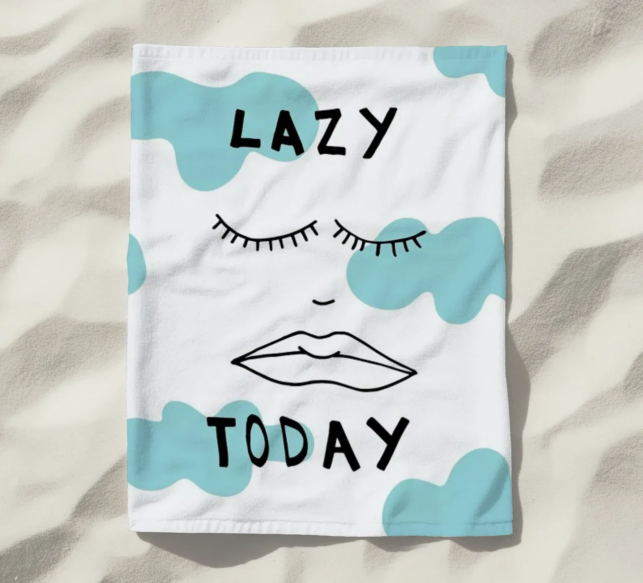 Lazy Today Clouds serviette de plage de Vasare Nar