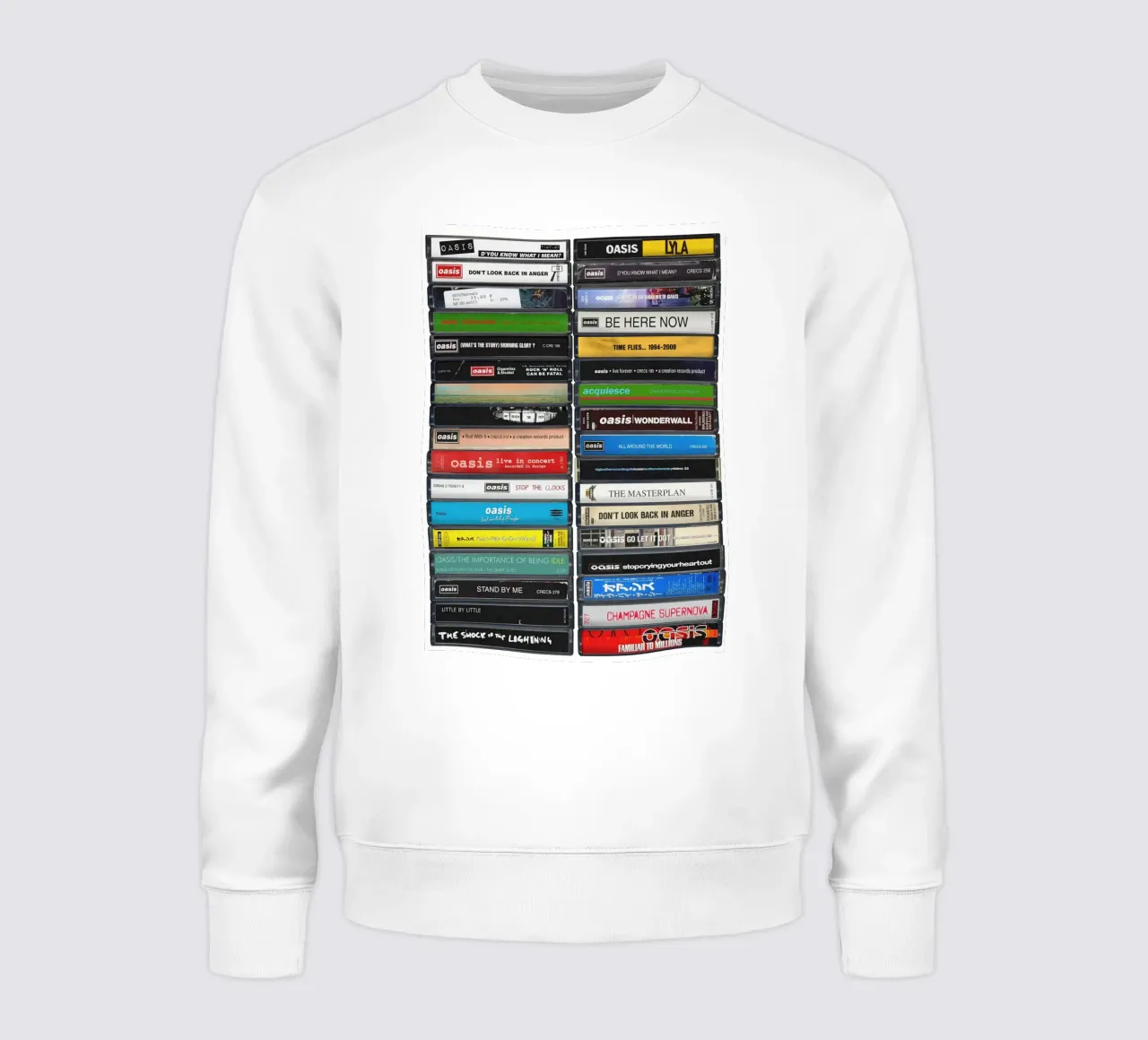 Oasis - Collected Albums & Singles - Cassette Print sudadera de MrMustardPrints
