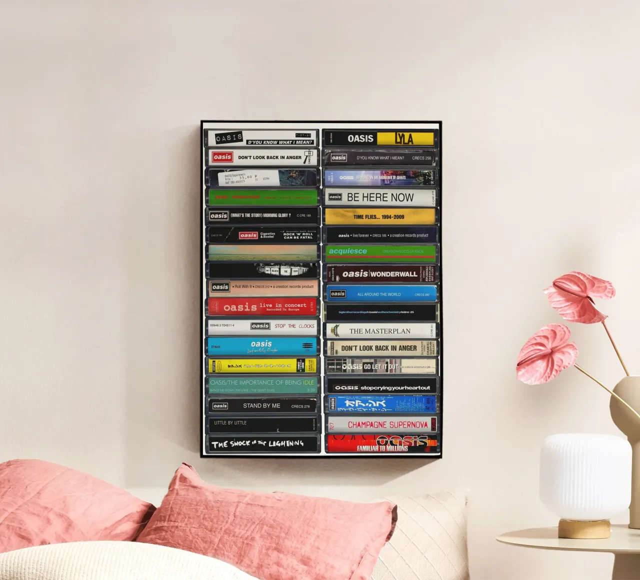 Oasis - Collected Albums & Singles - Cassette Print metacrilato de MrMustardPrints