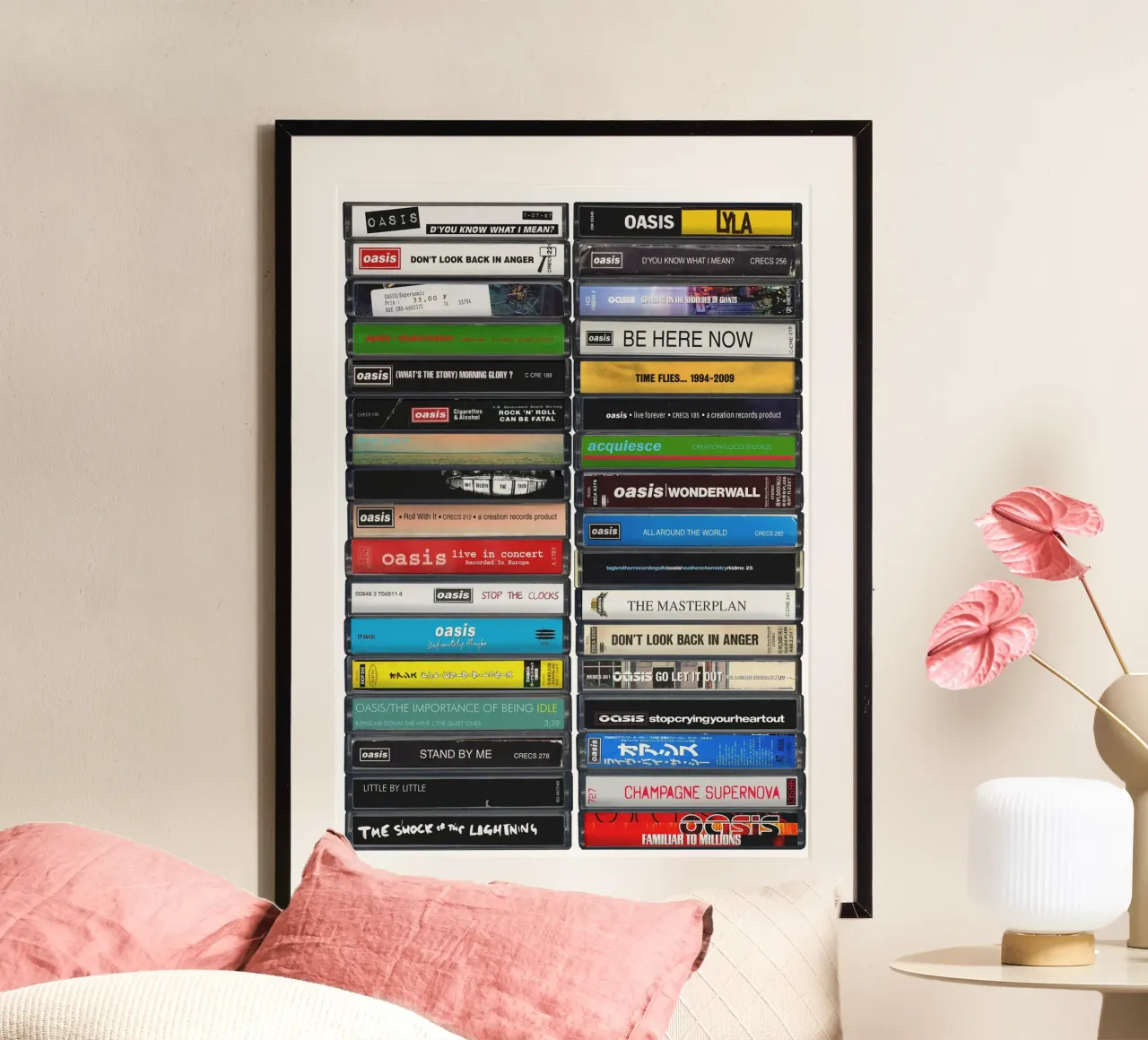 Oasis - Collected Albums & Singles - Cassette Print hahnemühle de MrMustardPrints
