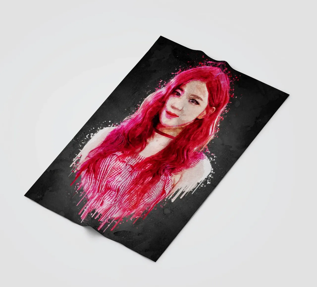 Roos fleecedeken van Gunawan Rb