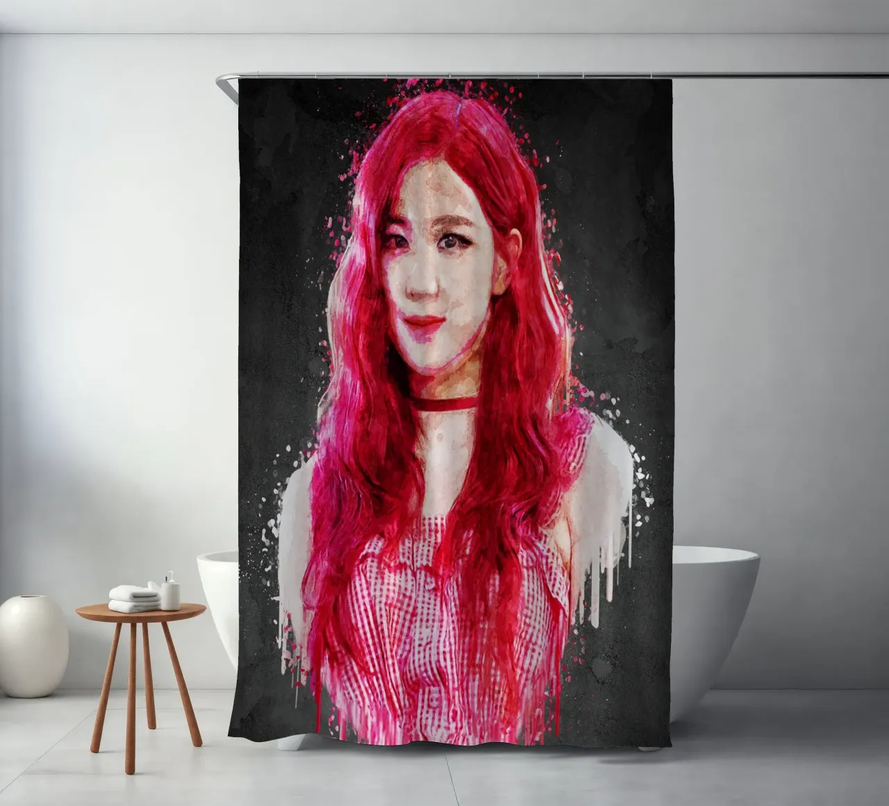Rose shower curtain by Gunawan Rb