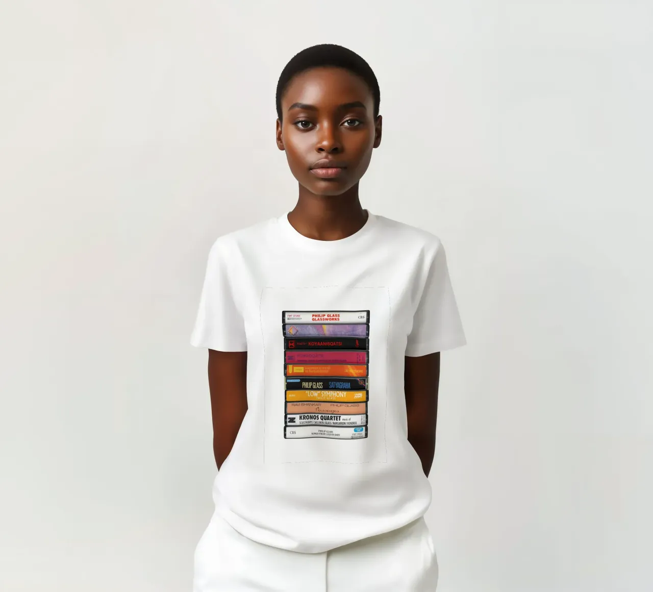Philip Glass - Album raccolti - Stampa su cassetta t-shirt da MrMustardPrints