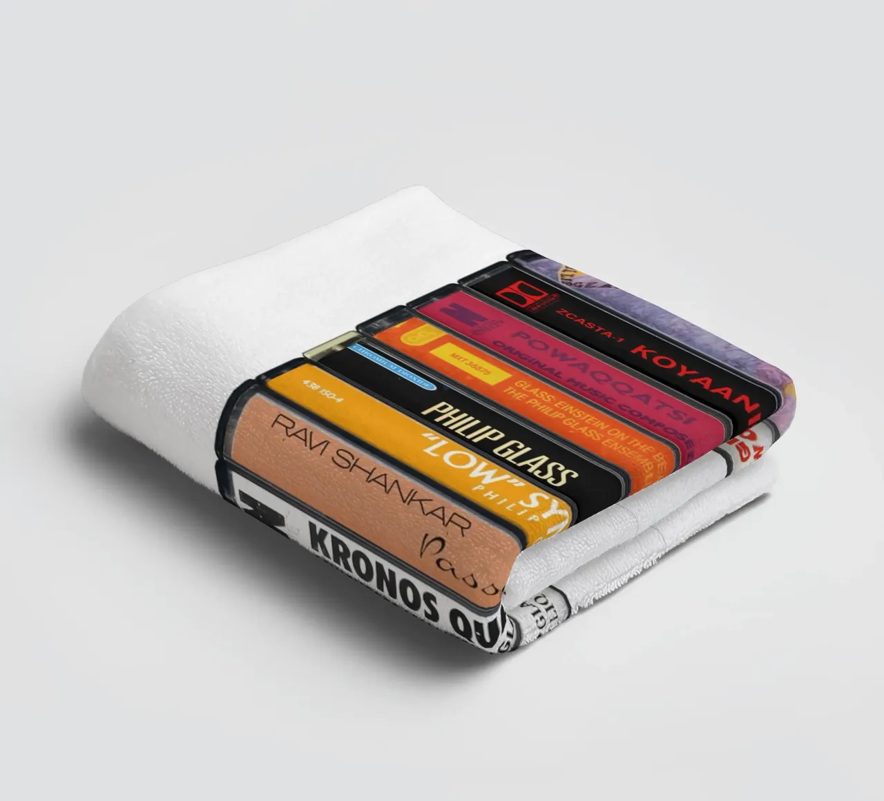 Philip Glass - Collected Albums - Cassette Print serviette de bain de MrMustardPrints