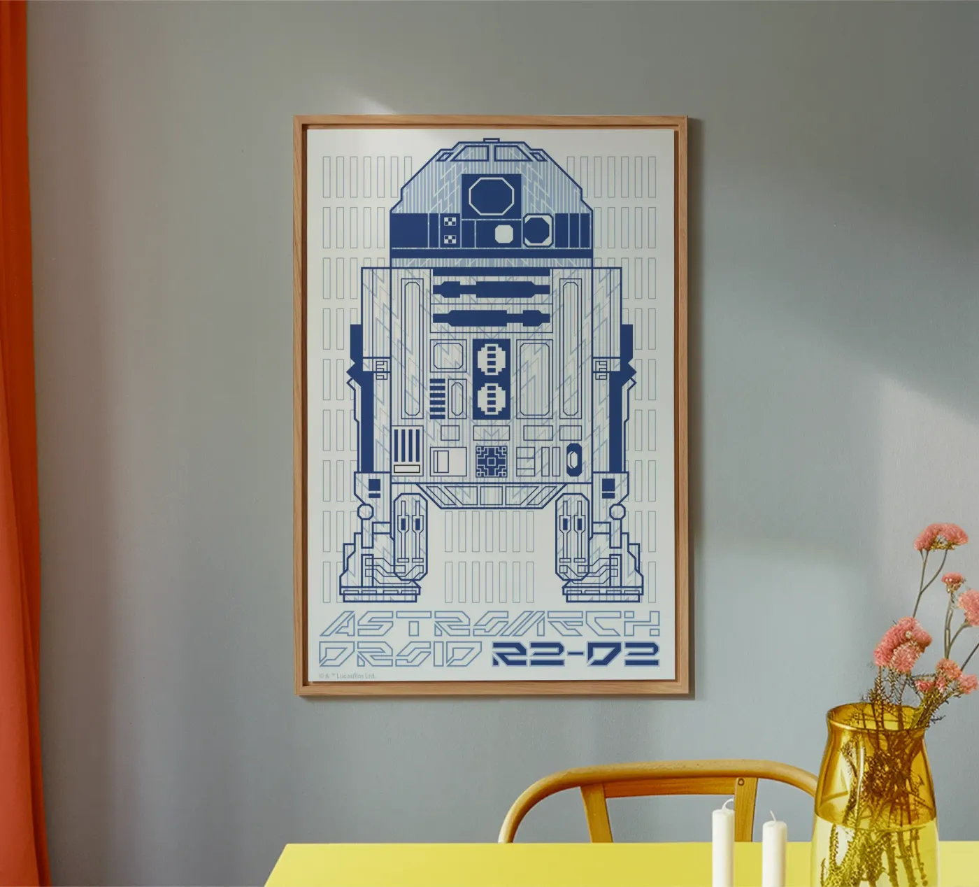 ASTROMECH DROID R2-D2 alu dibond de Star Wars