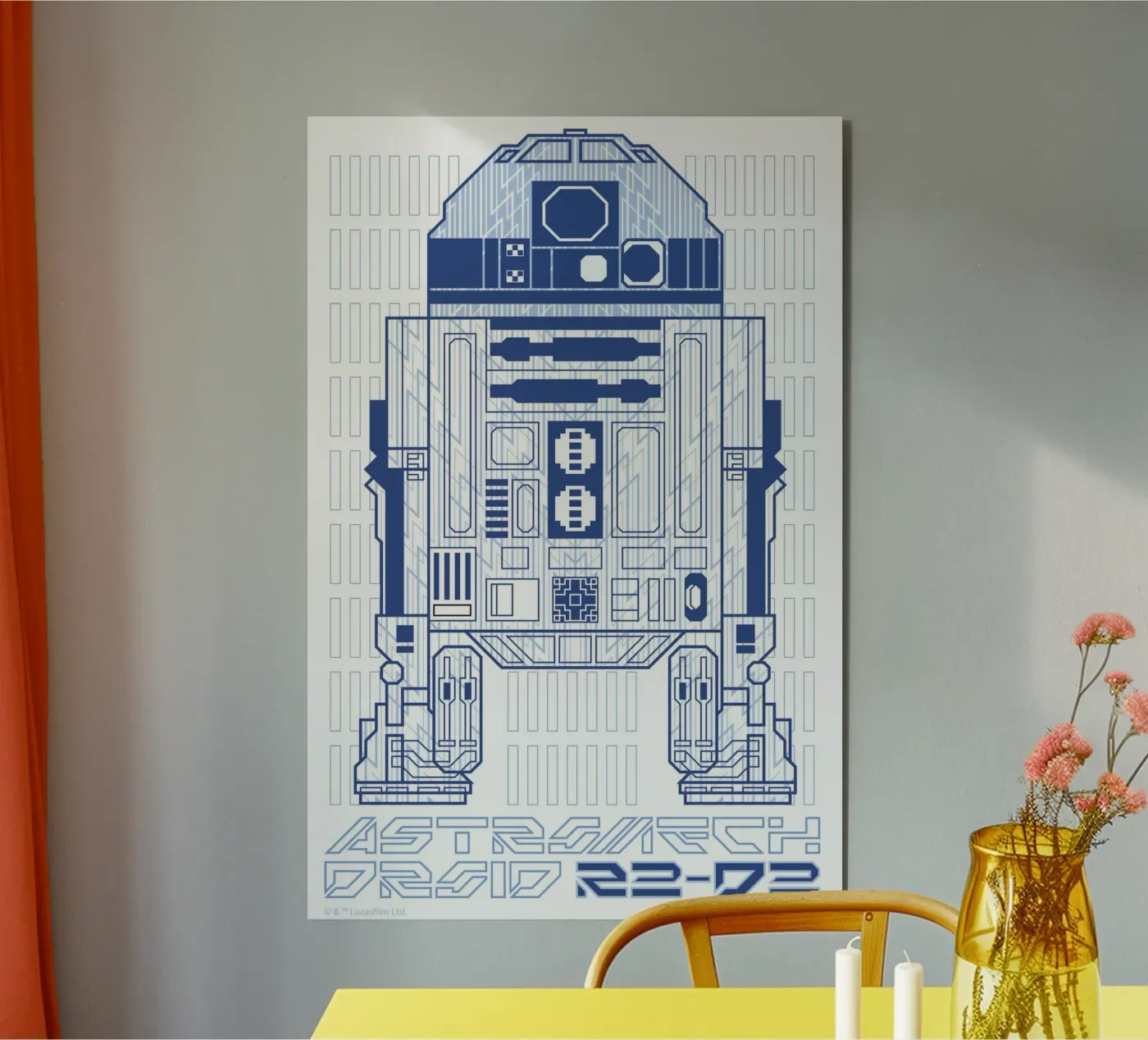 ASTROMECH DROID R2-D2 alu dibond de Star Wars