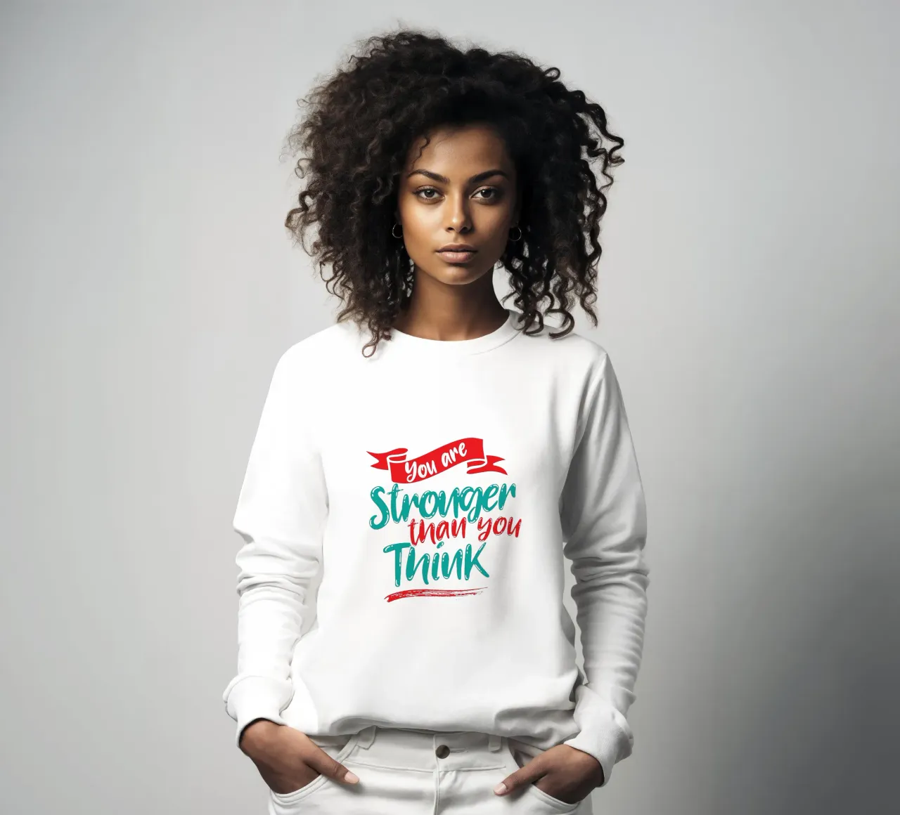 Je bent sterker dan je denkt sweatshirt van Gunawan Rb