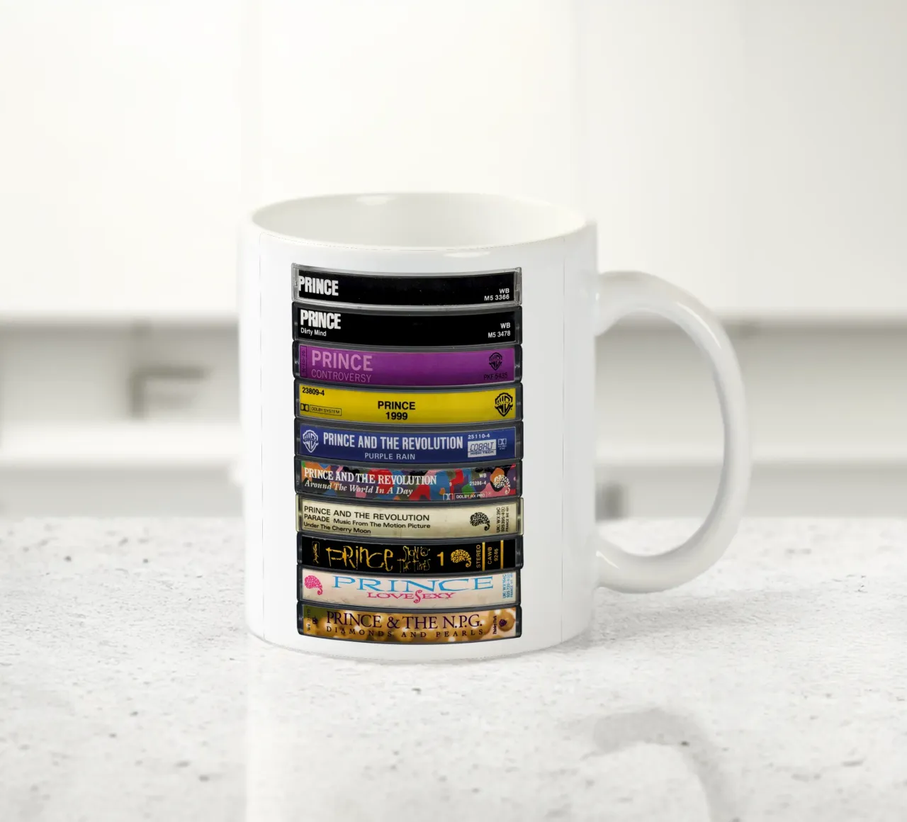 Prince - Raccolta di album - Stampa su cassetta tazza in ceramica da MrMustardPrints