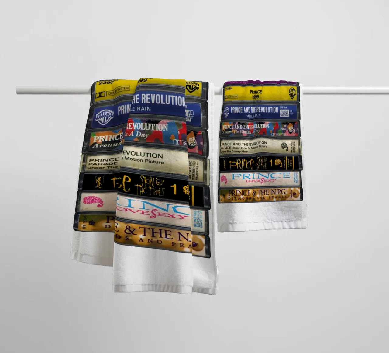 Prince -Collected Albums - Cassette Print towel by MrMustardPrints