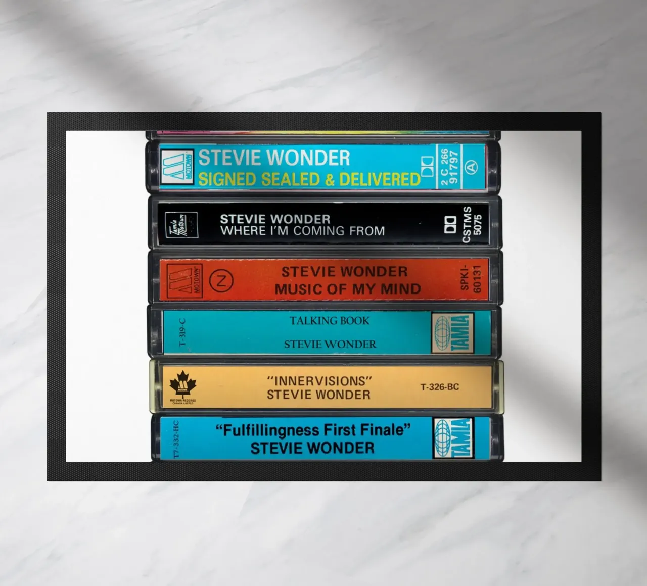 Stevie Wonder - Album raccolti - Stampa su cassetta zerbino da MrMustardPrints