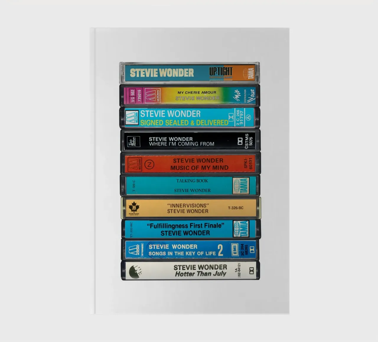 Stevie Wonder - Collected Albums - Cassette Print notebook by MrMustardPrints