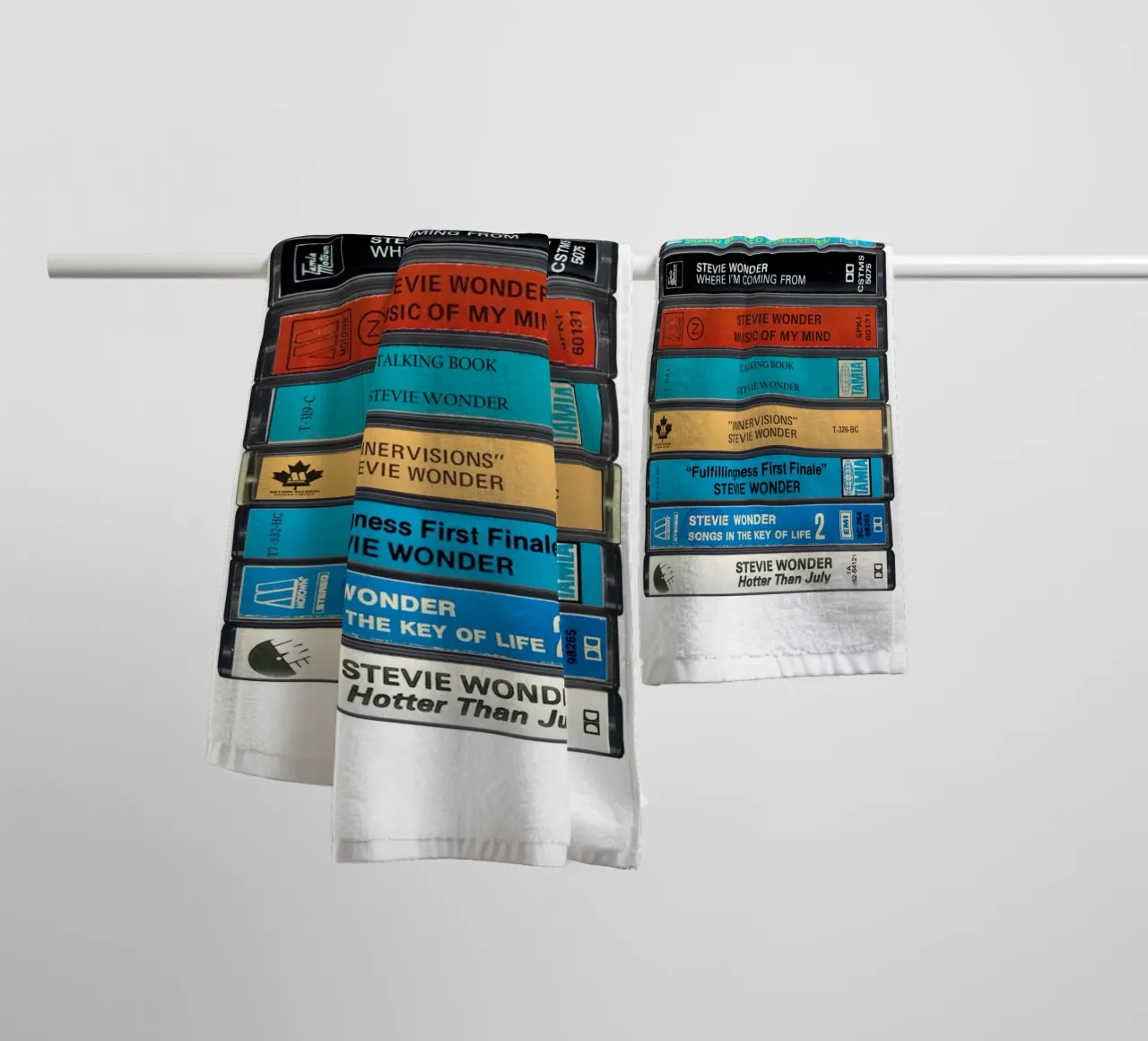 Stevie Wonder - Collected Albums - Cassette Print towel by MrMustardPrints