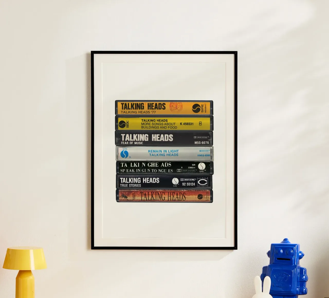 Talking Heads - Album raccolti - Stampa su cassetta poster con telaio in alluminio da MrMustardPrints