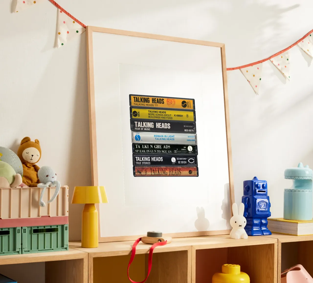 Talking Heads - Album raccolti - Stampa su cassetta poster con telaio in alluminio da MrMustardPrints