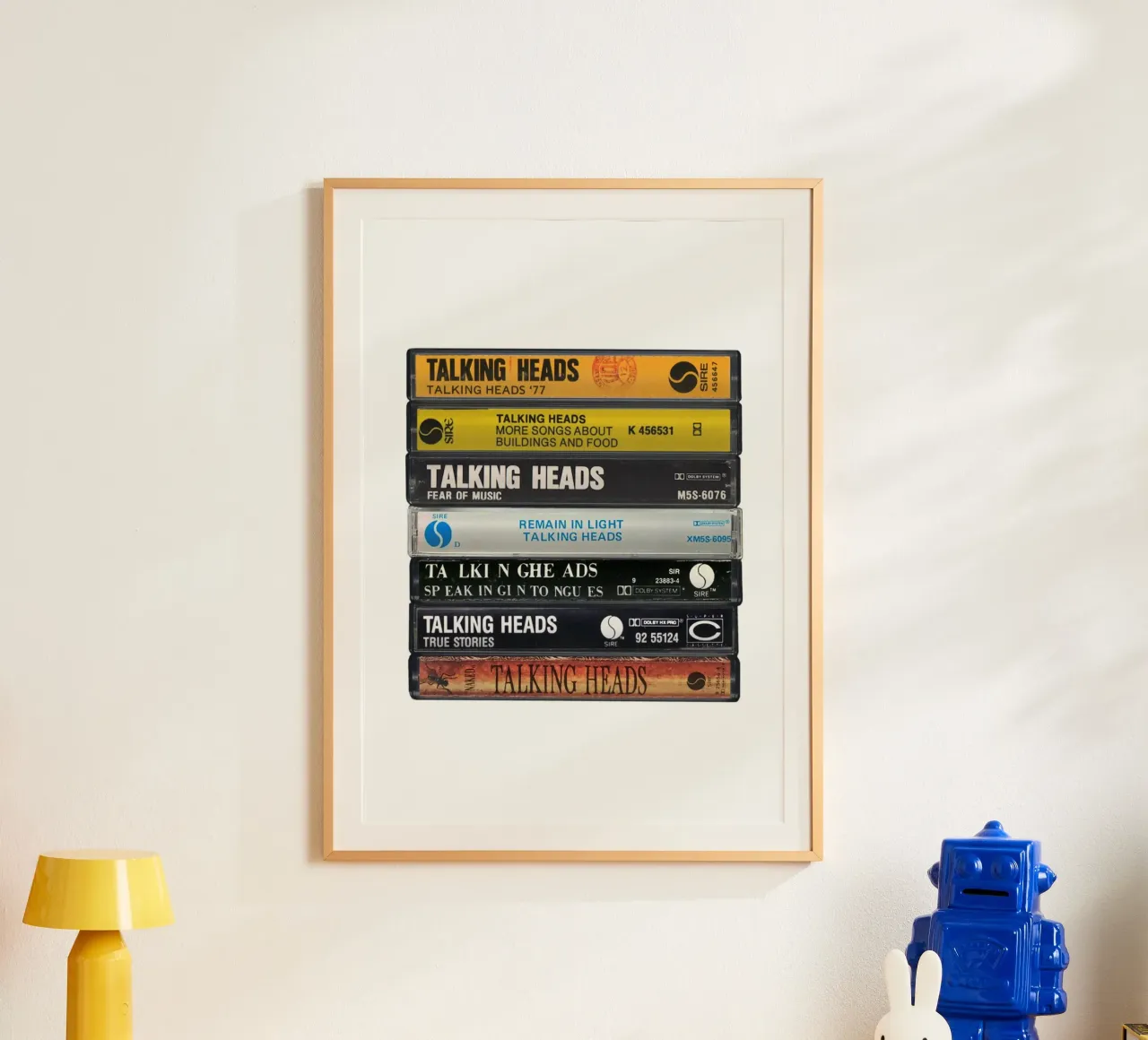 Talking Heads - Album raccolti - Stampa su cassetta poster con telaio in alluminio da MrMustardPrints