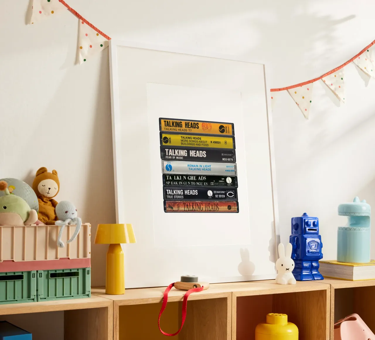 Talking Heads - Album raccolti - Stampa su cassetta poster con telaio in alluminio da MrMustardPrints