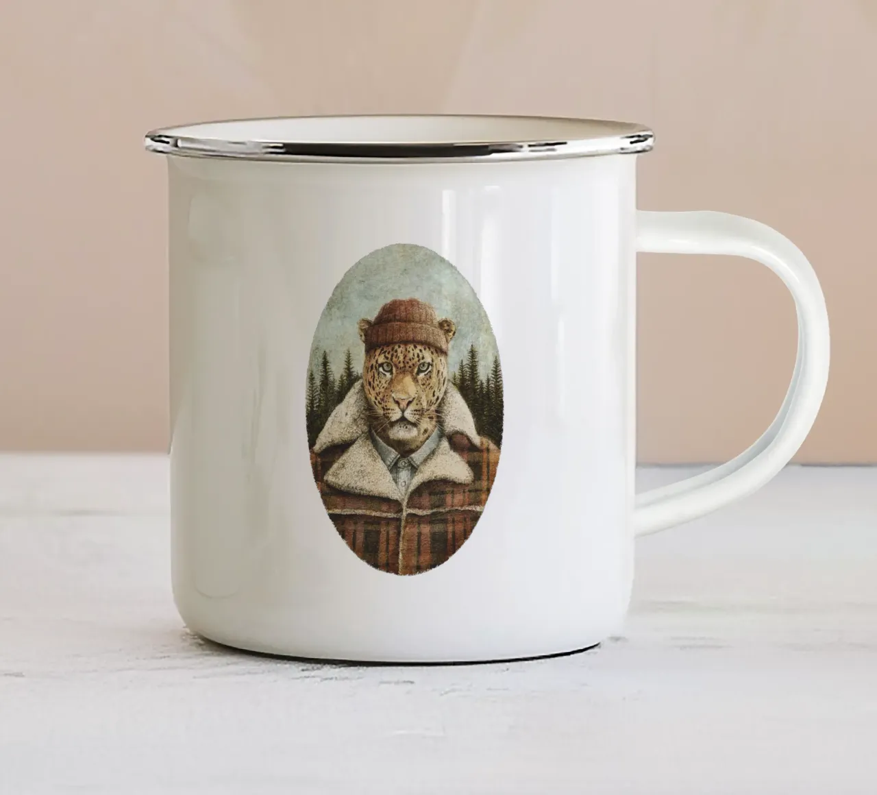 Lumberjack - Forza e fascino rustico tazza in smalto da mikekoubou